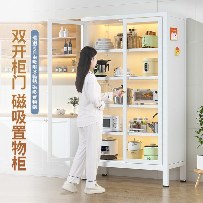 厨房置物架落地家用多层微波炉碗架餐边收纳橱柜可支持跨境
