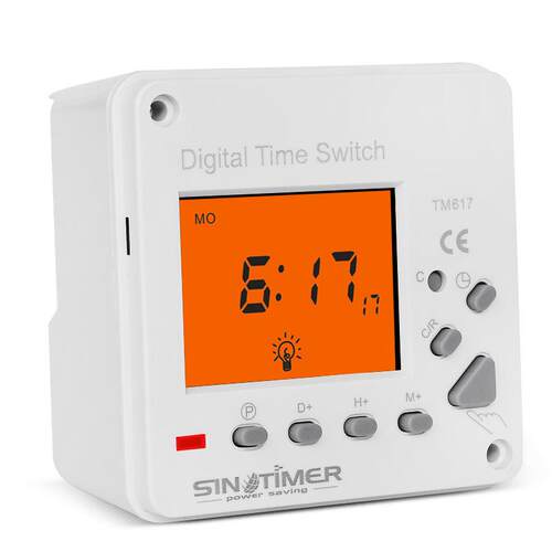 TM617-1智能背光大屏幕时控开关定时器面板安装导轨安装通用110V
