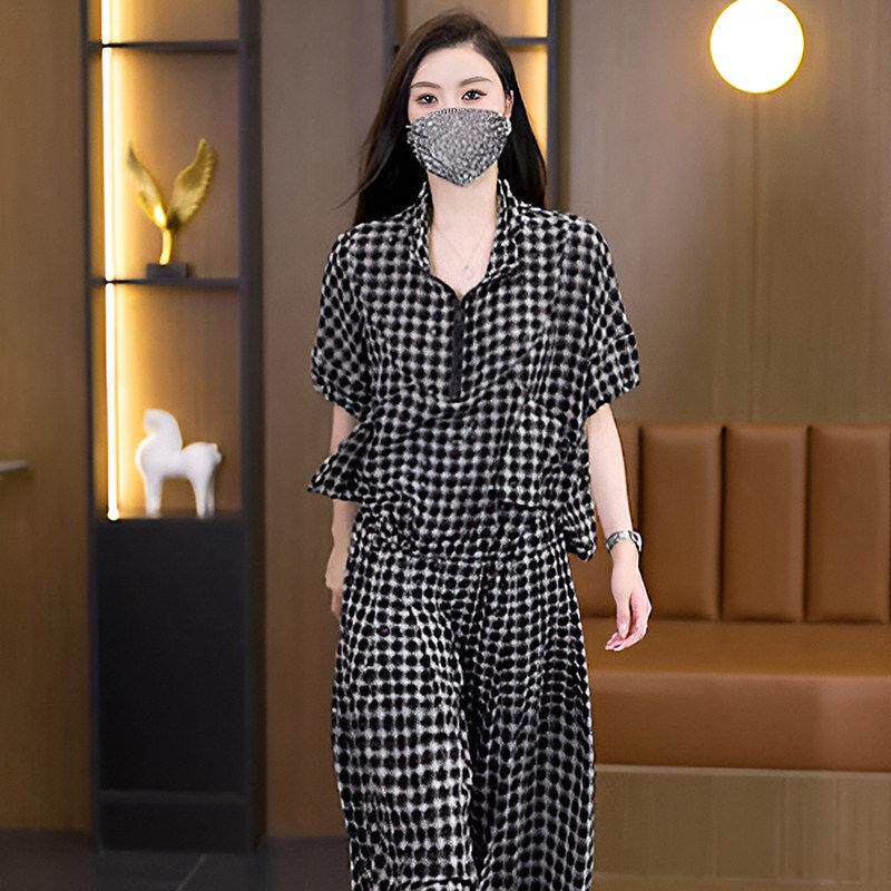 时尚休闲套装女夏装2026年新款宽松显瘦大码一整套ootd穿搭两件套