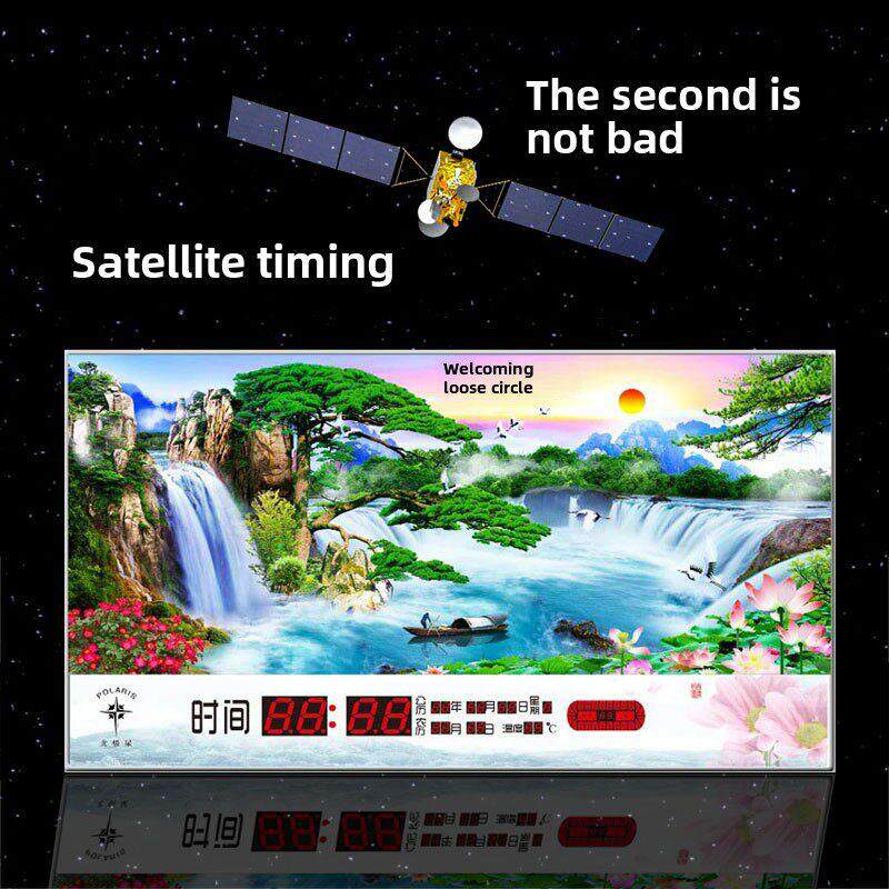2025新型大型数字万年历电子时钟静音卫星定时网络自动时间日历时