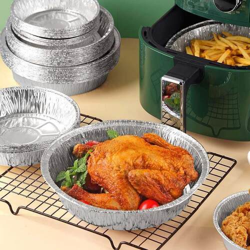 Air Fryer Tinfoil Pan oil blotting Paper Aluminum Foil Pan0