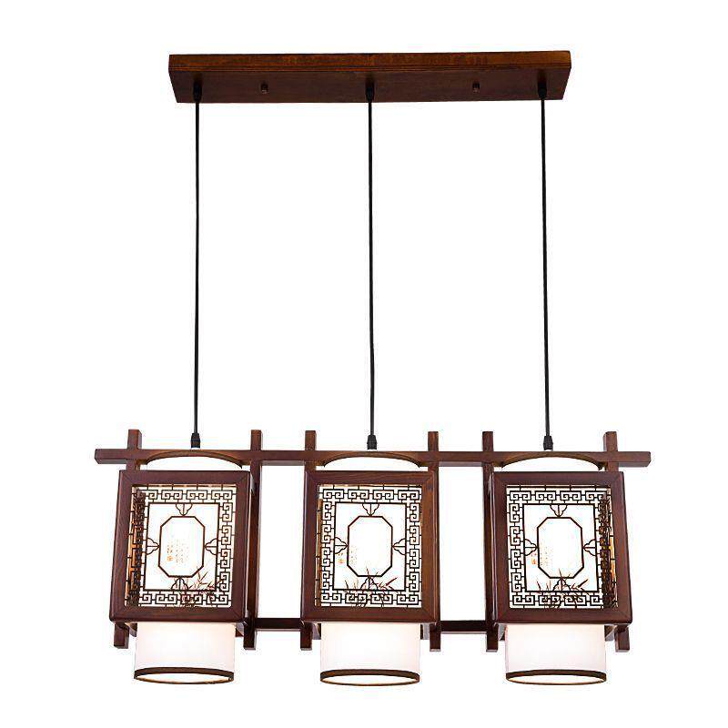 实木中式吊灯仿古灯笼木艺走廊过道卧室茶楼小吊灯禅意中国风灯具