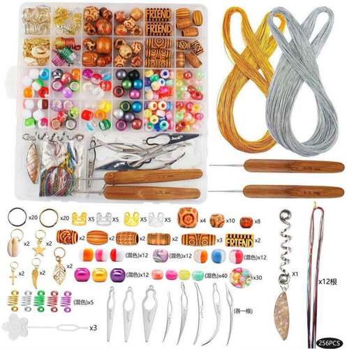 African Hair Rings Beads Cuffs Tubes Hair Braids Accessories