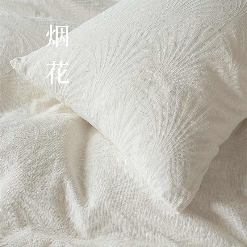风无极侘不件套简寂裸睡民棉宿 床上用品全漂染提花原生态四染