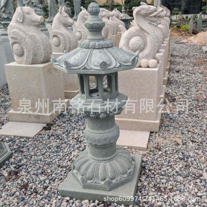 福建石雕灯塔寺庙广场青石宫灯舍利塔八宝浮雕石头菩提塔摆件