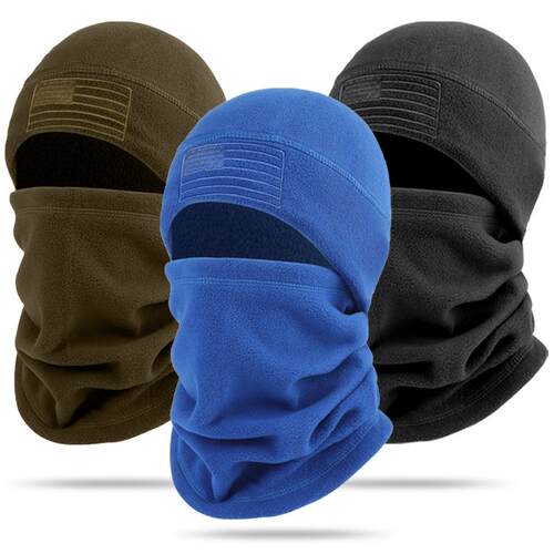 Polyester Knit Outdoor Winter Windproof Scarf Set For Men,