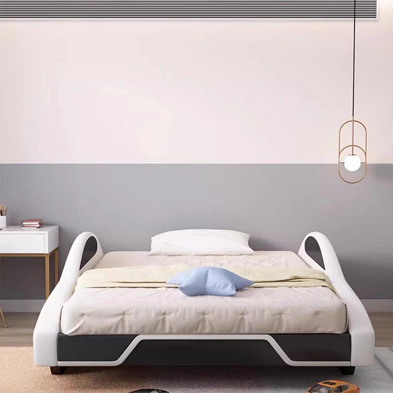 无床头儿童床汽车床男孩带护栏单人床小户型1.2米实木青少年小床