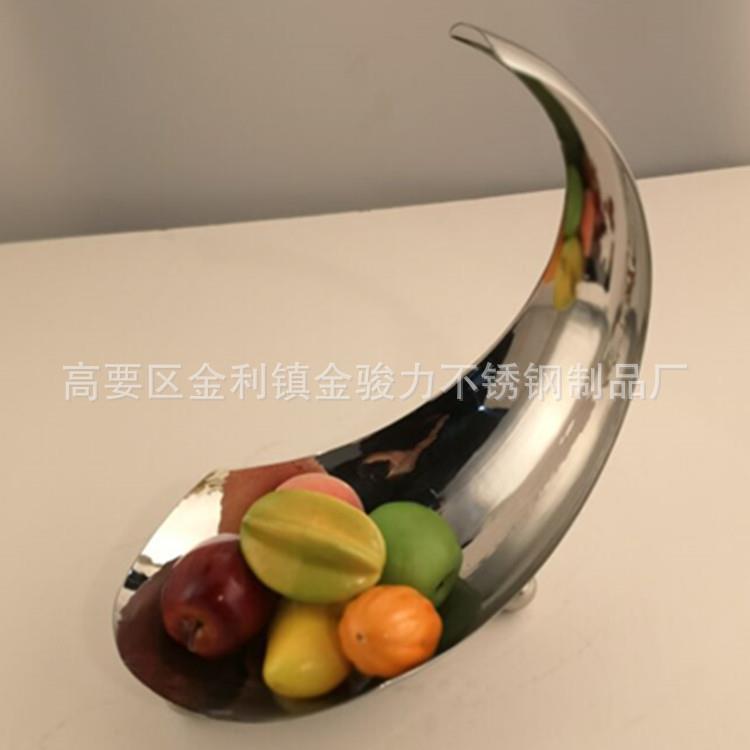 不锈钢翘角造型水果架自助餐西餐食物盘架KTV水果盘冰槽海鲜摆盘