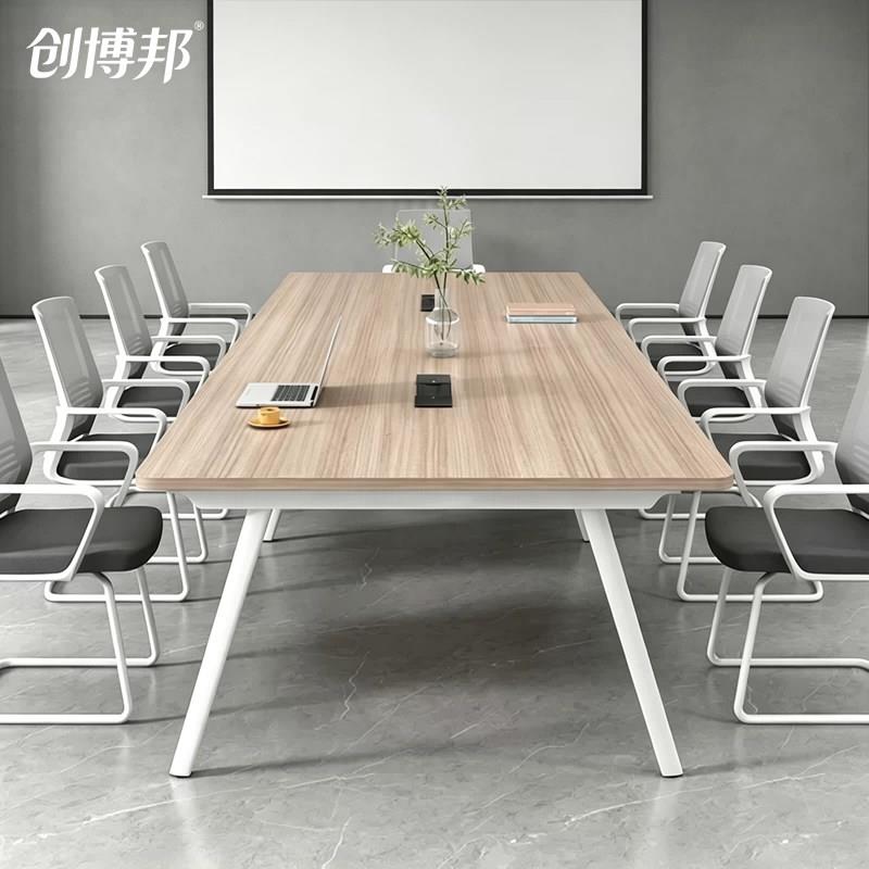 会议桌长桌会议室办公桌椅组合简约现代办公室洽谈桌培训桌长条桌图片