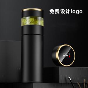 316不锈钢双层保温杯智能测温显温茶水分离泡茶师高档办公泡茶杯