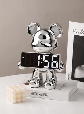 暴力熊装饰品时钟桌面无障碍豪华客厅电视柜酒柜装饰乔迁礼物礼物