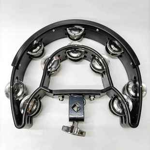 正品 击打专用铃圈子鼓鼓手专用摇踩手 拉丁打击乐用铃架铃鼓可夹式