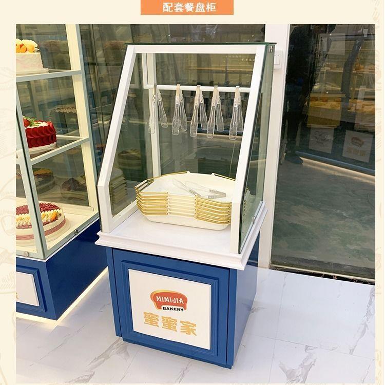 面包店中岛展蛋示柜边岛铁艺商玻璃用模型柜QPV糕餐盘柜干点成列