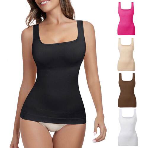 Women Tummy Control Shapewear Tank Tops Square Neck