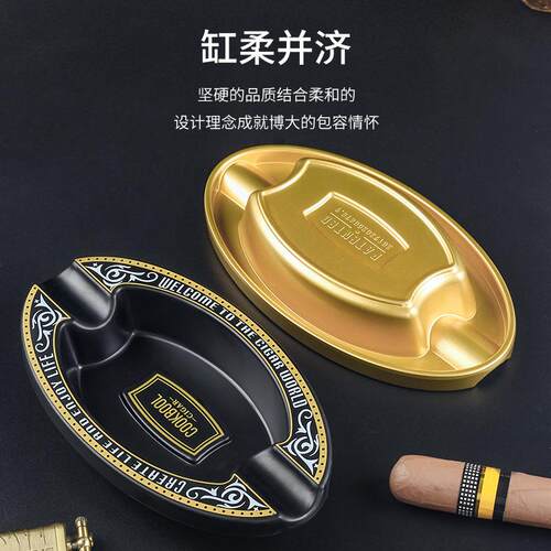 高档密胺材双槽位雪茄烟巧灰缸便携式 轻家用型cookbool烟烟灰缸
