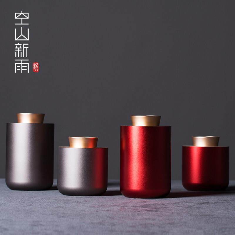铝合金大号太空旅行防潮密封茶叶罐创意包装普洱红茶不锈钢储存罐