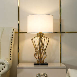 美式台灯卧室床头灯现代轻奢台灯创意简约客厅欧式灯具装饰灯具