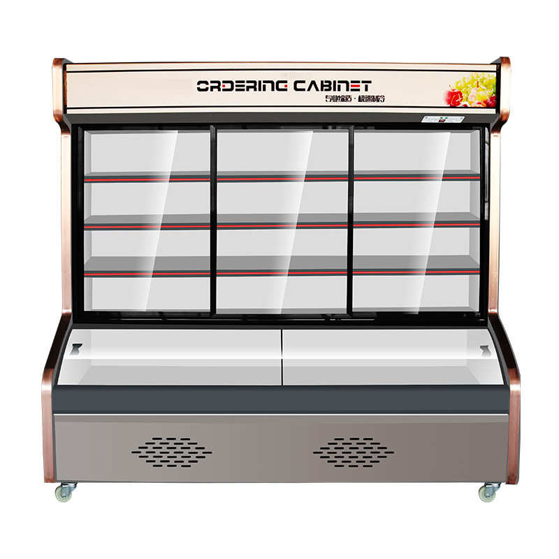 冷藏展示柜商用点菜柜冷藏柜蔬菜串串保鲜柜烧烤双温玻璃门推拉门