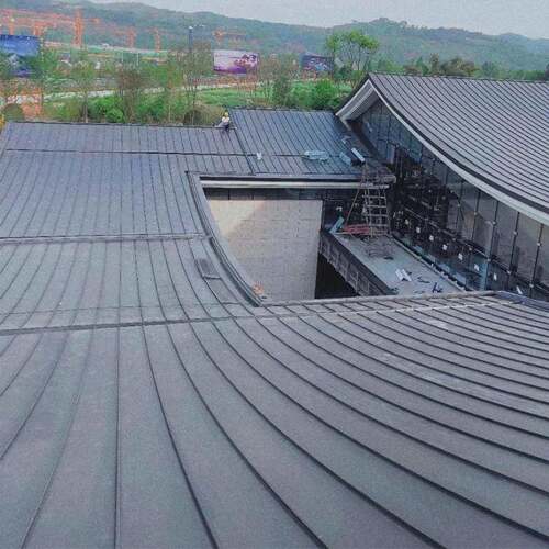 金属建材铝镁锰板民宿别墅屋面25-400型矮立边铝镁锰合金屋面瓦