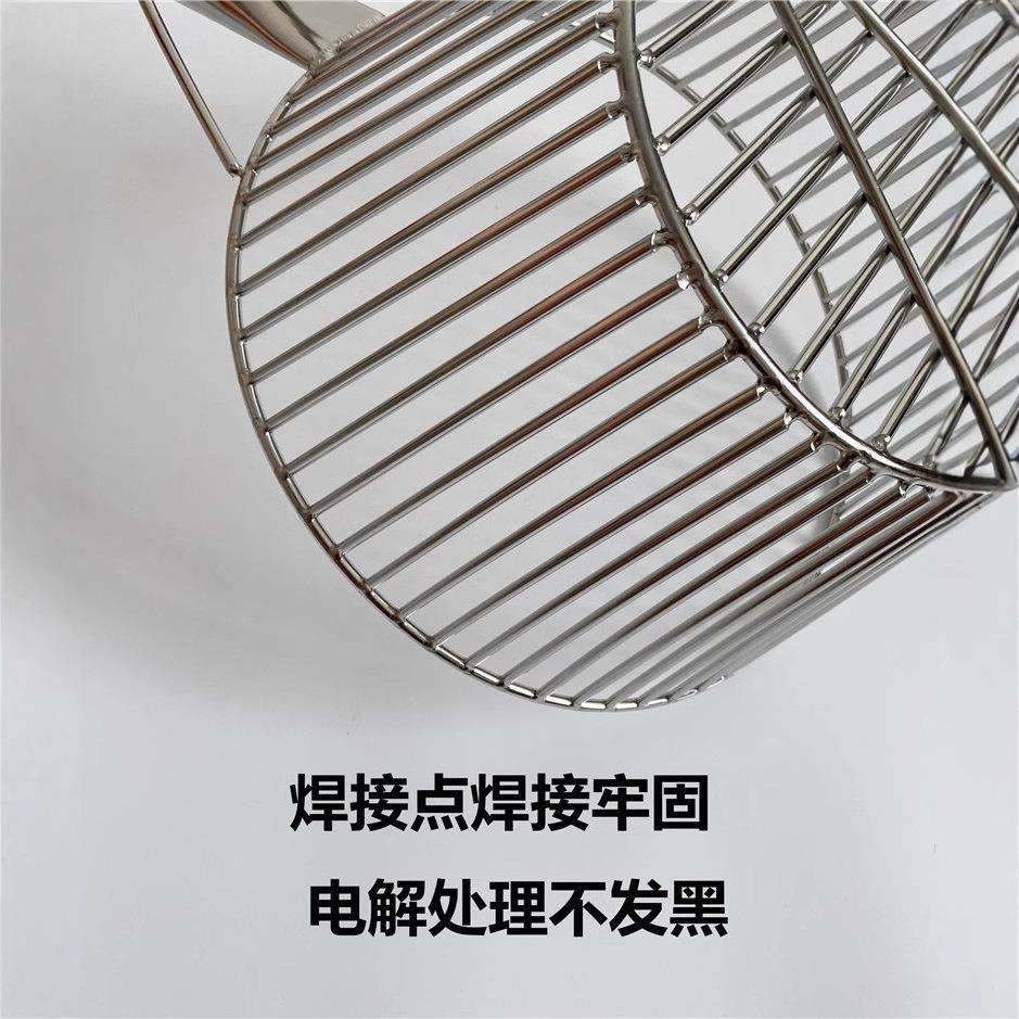 不锈钢大漏勺加厚线漏过滤网油炸捞网钢丝炸篱工厂食堂商用大笊篱