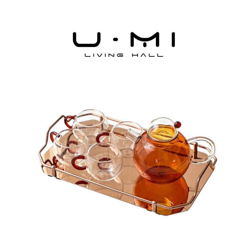 U Mi LIVING · 洛姝|耐热玻璃大容量冷水壶套装家用茶具果汁套装