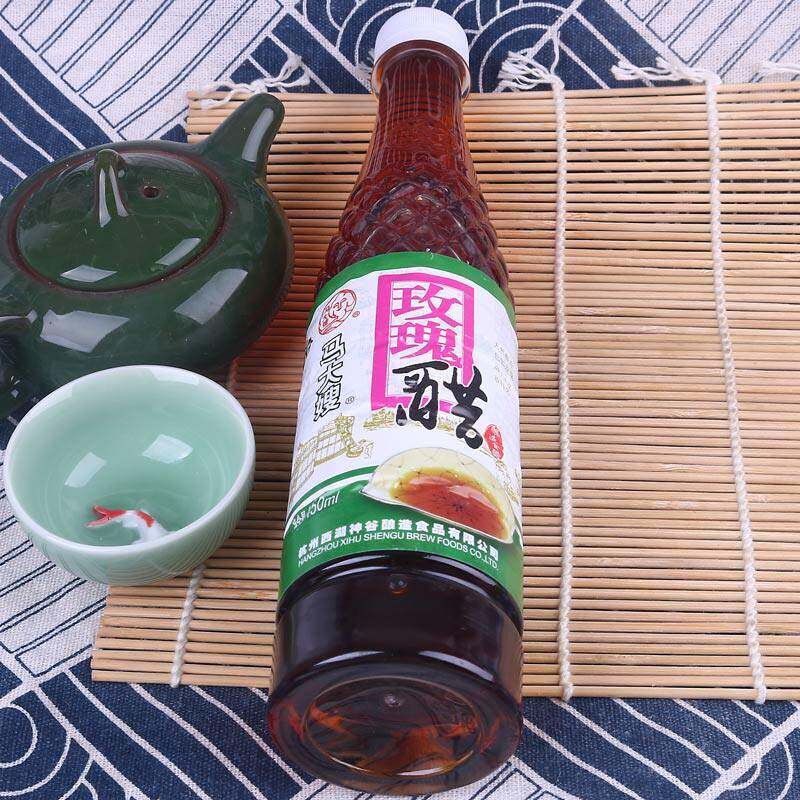 玫瑰醋马大嫂450ml*5液态发酵瓶装纯粮酿造食醋食用米醋浙江蘸醋