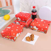 纸盒 鸡腿鸡翅包饭鸡块包装 可分隔韩式 炸鸡打包盒外卖一次性餐盒