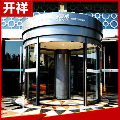 厂家环柱旋转感应门酒店自动玻璃三翼环柱旋转门柱形旋转门