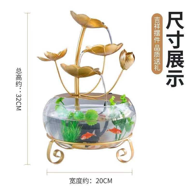 桌面流水摆件办公室茶台收银台清新装饰开业玄关送礼招财高档装饰,家居饰品,流水摆件,淘宝优惠券,粉丝福利购,淘宝优惠卷