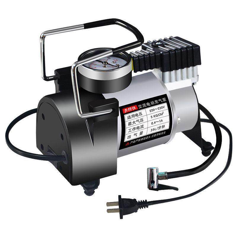 220v家用一炮通电动充气泵多功能便携打气泵车载自动充气轿车高压