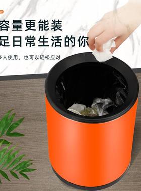 卧轻圾奢风垃桶不锈钢双层档垃圾室篓创意高收纳桶卫DOA生间客厅