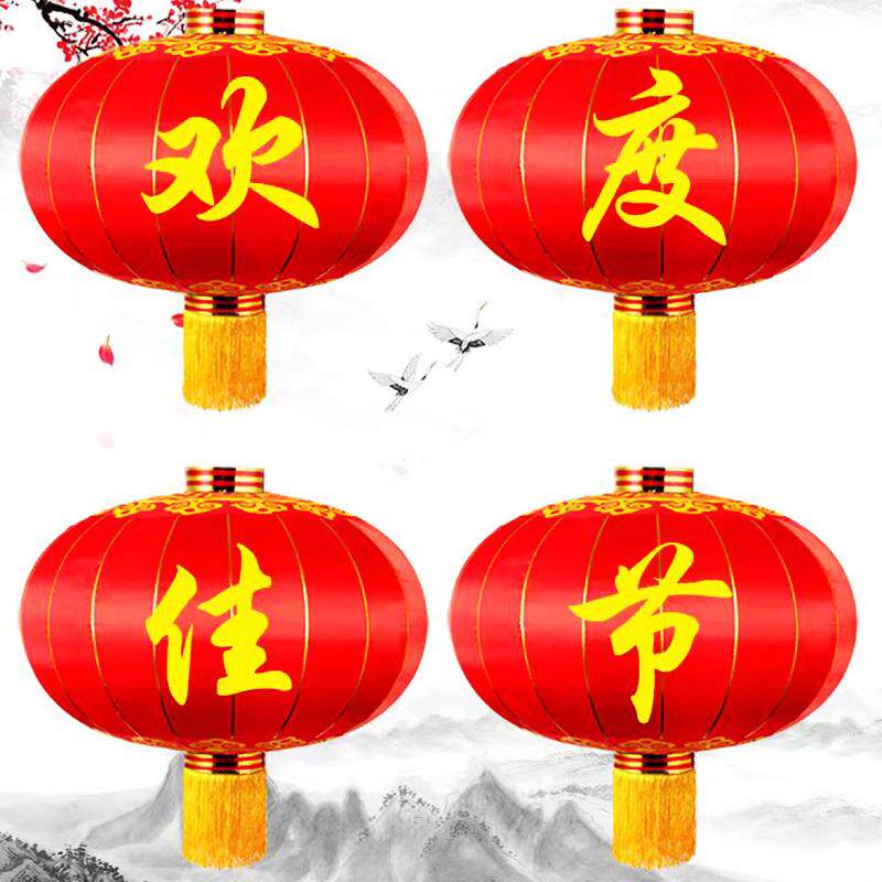 大号口红灯笼绸缎植绒广告活灯笼制定大门国庆春节大红动灯ISV定