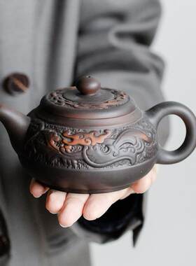 建水紫陶茶壶纯手工紫砂西施壶家用茶具小套装商务送领导长辈老师