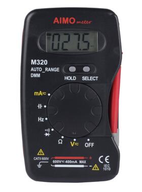 AIMOMETER M320 4000字自动量程笔记本型手持数字万用表电容测试
