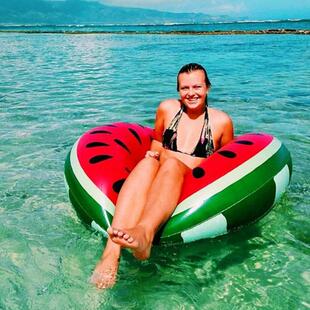 Rooxin Watermelon Pool Floats for Adult Kids Inflatable Circ