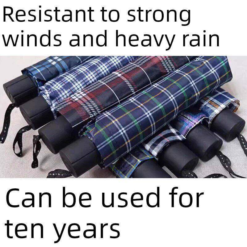十骨放大强化双层折叠伞家用超大格纹伞商务礼品伞耐用手册