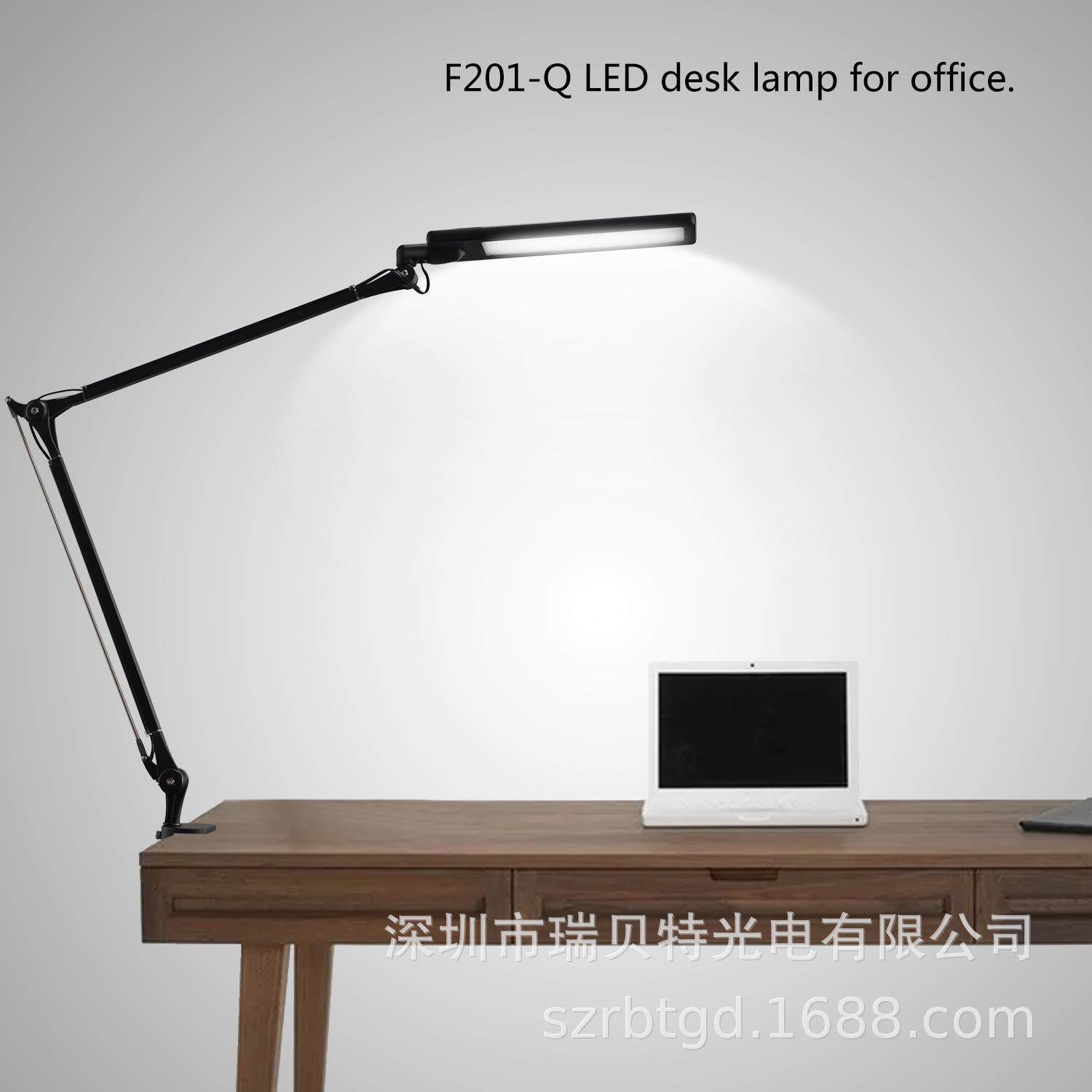 厂家销售高亮调光调色定时五轴多向双臂工作 LED台灯O E M便携