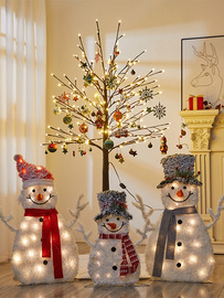 圣诞树家用发光灯树1.5米1.8米商场节日装饰麋鹿雪人场景布置摆件