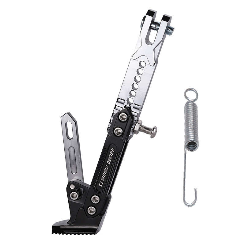 摩托车脚撑电动车可调节边撑改装单边脚架侧支架