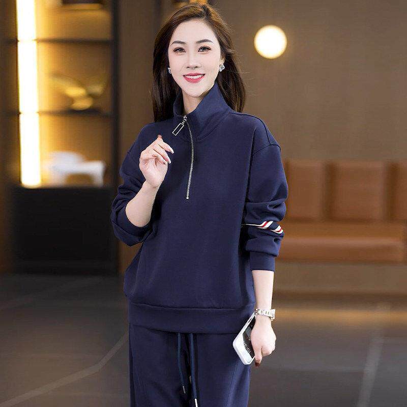 大码专柜休闲运动时尚套装女2026春季新款洋气质减龄显瘦两件套潮