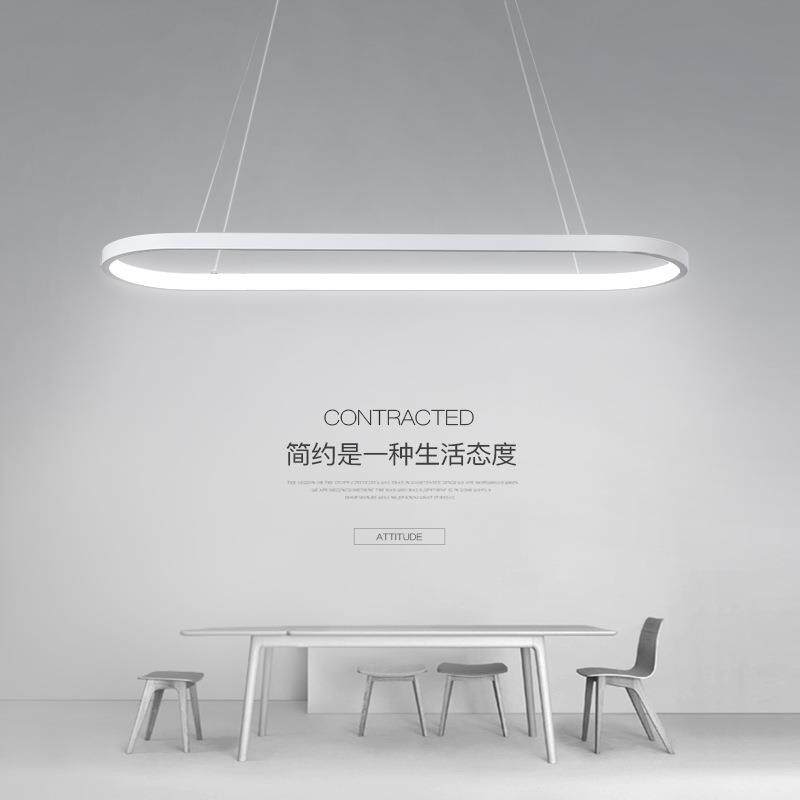 餐厅灯吊灯简约现代led卧室灯创意书房北欧客厅长条饭厅吧台灯具