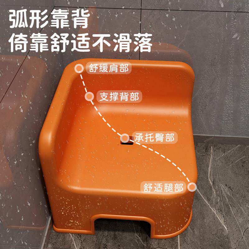 洗浴室专XX0105用凳子卫生间澡凳防滑脚凳洗加厚可叠放家用矮凳椅