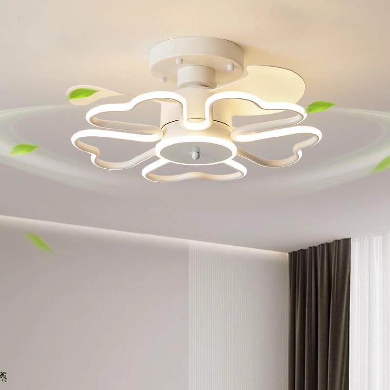 隐形风扇灯现代简约大气家用吊扇灯餐厅吸顶灯卧室风扇吊灯北欧