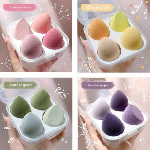4PC Beauty Makeup Applicator Foundation Blender Buffer Spong