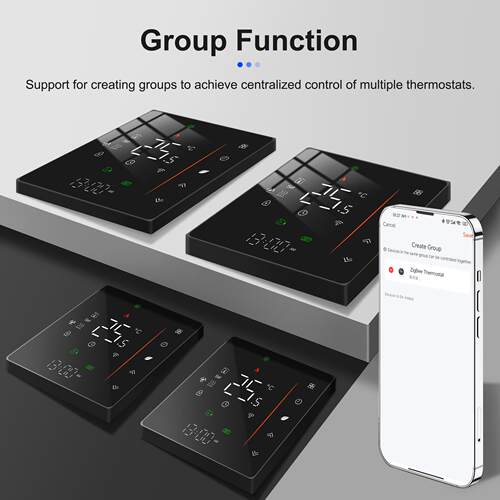 zigbee智能家居水地暖温控器app遥控语音定时可编程电地暖壁炉