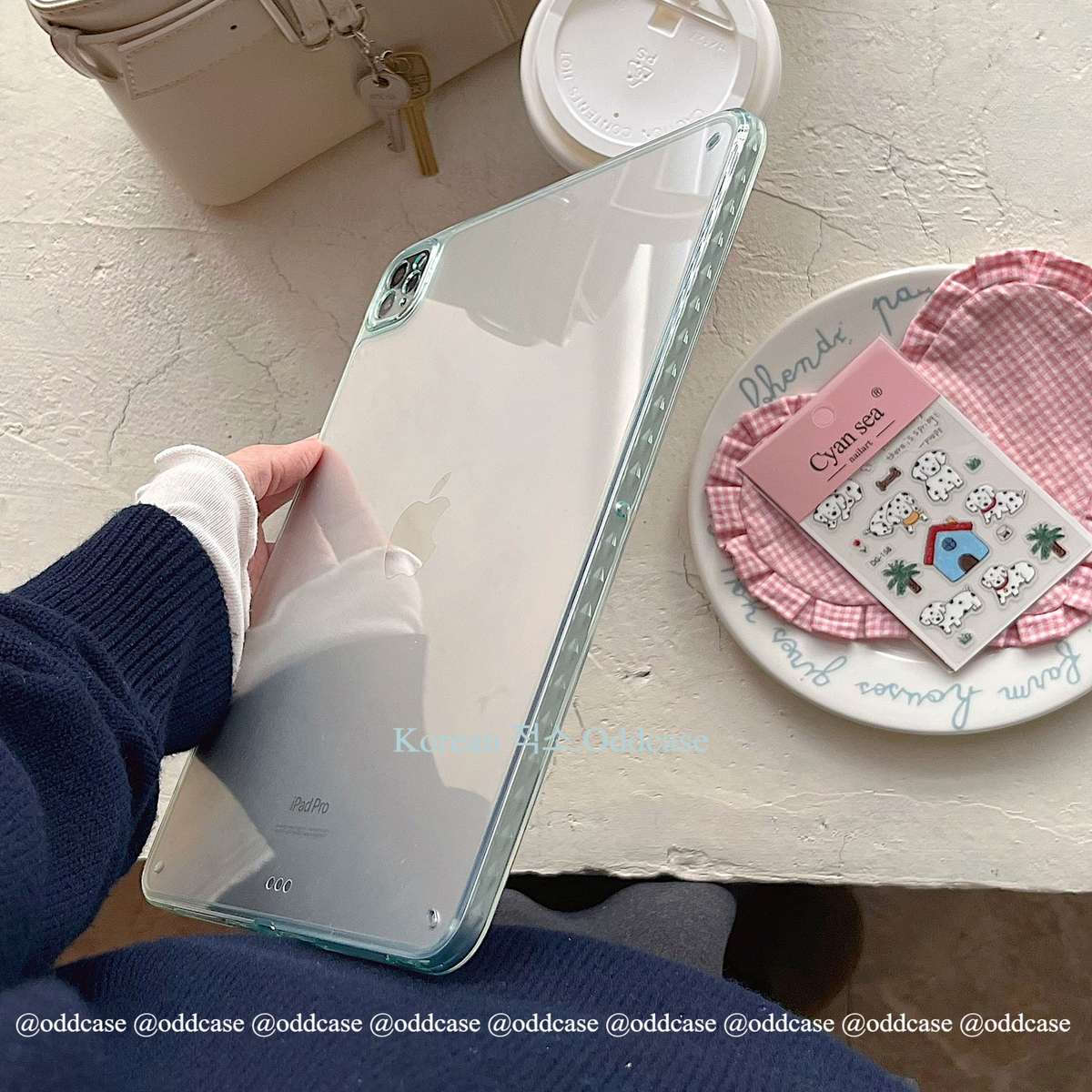 odd「盐感韩式 小粉/薄荷」ipad淡色系MINI6/7平板单壳pro11/2024air保护套10.2/5代9.7寸亚克力全包透明壳
