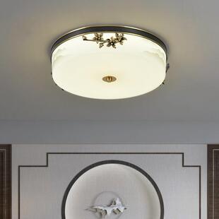 新中式 吸顶灯圆形卧室灯现代简约书房主卧灯房间阳台过道中山灯具