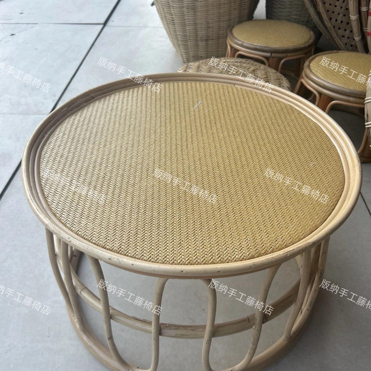 傣族纯手工藤编茶几东南亚田园风简约风藤编茶几客厅藤茶几