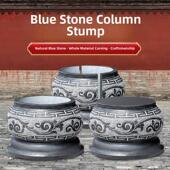 青石柱墩基石墩垫基石柱脚石雕柱皮革圆墩空心石柱基石柱顶石庭院