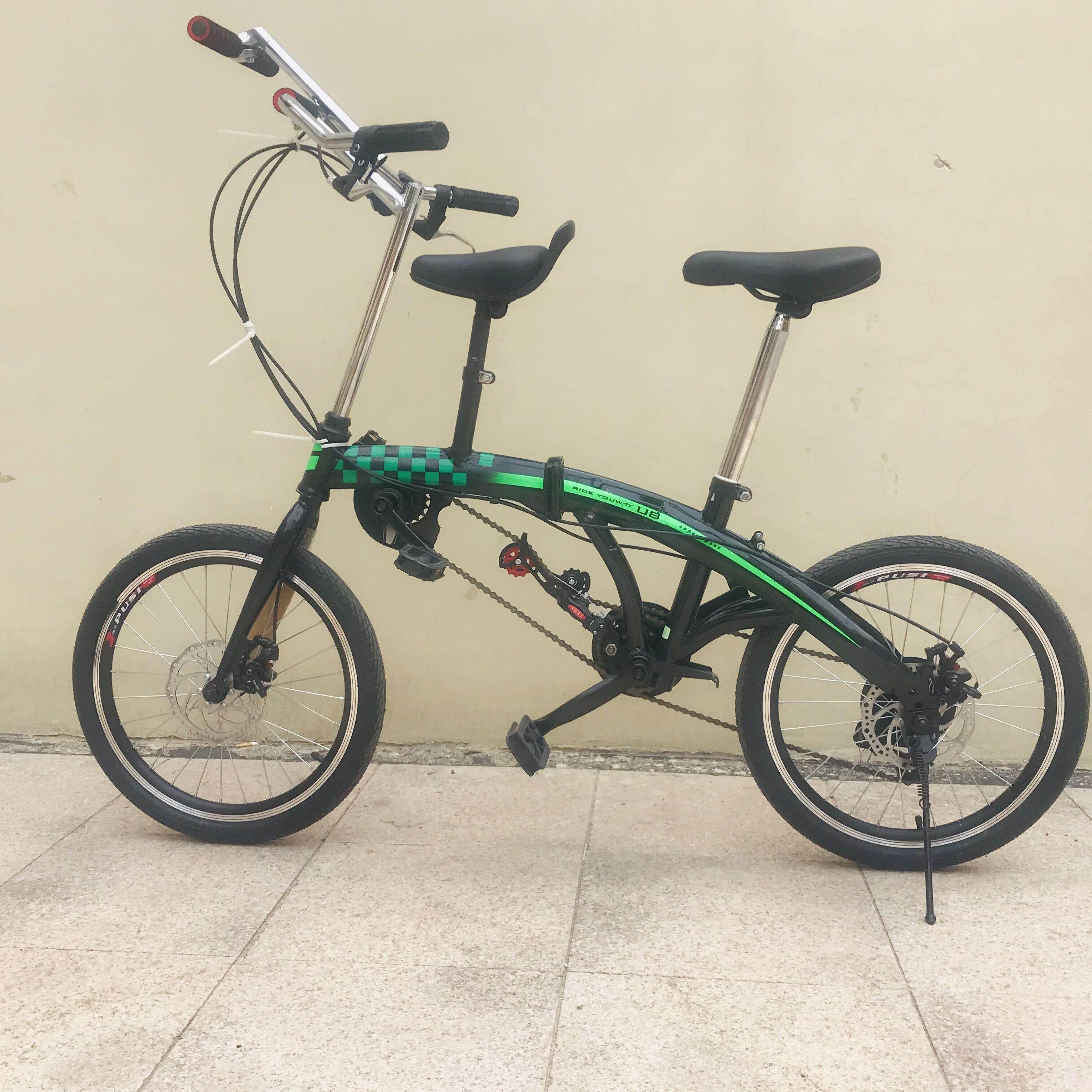 双人骑亲子自行车